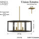 Union Estates 6 Light 24 inch Coal And Soft Brass Island Light Ceiling Light